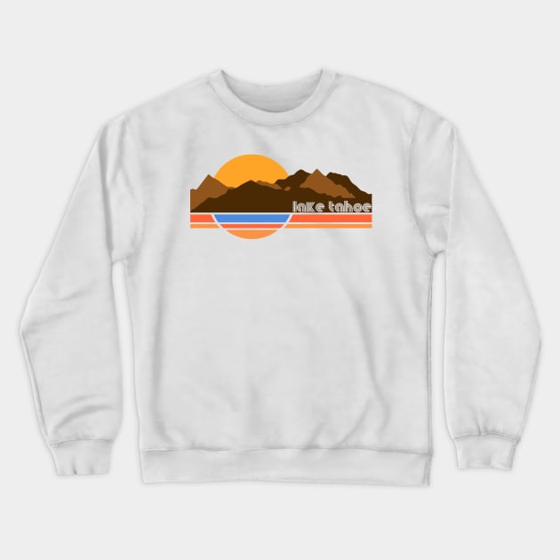 Lake Tahoe Retro 70s Tourist Souvenir Crewneck Sweatshirt by darklordpug